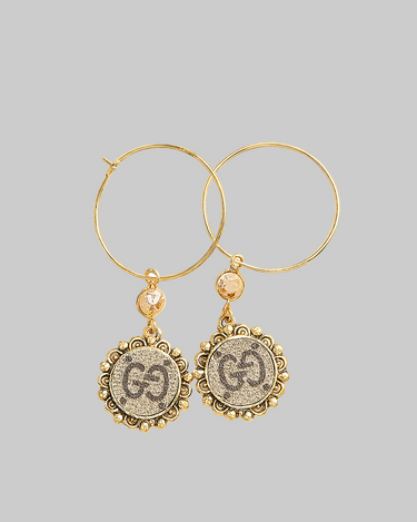 Upcycled GG Gold Hoop Earrings – Sustainable Luxury Statement Jewelry - Modestly Vogue